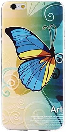 MBo For iPhone 6 Case,Slim TPU Soft Case For iPhone 6 4.7 inch - Blue Butterfly