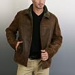 BGSD Men's Distressed Open-Bottom Shearling Jacket - Regular & Tall