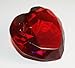 Diamond Jewel Paperweight 80mm Ruby Heart Shaped Cut