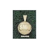 SMU Mustangs Solid 10K Gold ''SMU'' Basketball Pendant