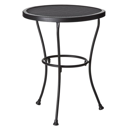 Outdoor Patio Home Terrace Wrought Iron Round Accent Table