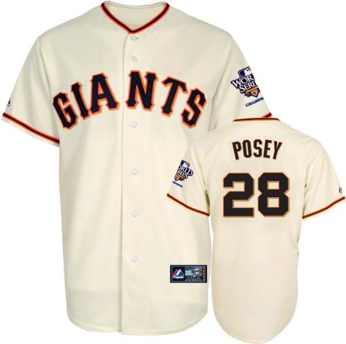 Buster Posey Jersey: San Francisco Giants #28 Home Replica Jersey with 2010 World Series Champs Patch