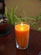 Filled Candle in Carmona Jar- Orange Vanilla Scent, 19oz