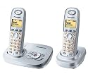 Panasonic KX-TG7322GS, Schnurlostelefon mit AB und zusätzlichem Mobilteil inkl. Ladeschale, Duo, silber