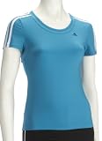 Adidas CL Core T-Shirt Womens Blue/White - Size 16