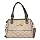 Designer Inspired Twin Handled Fashion Handbag Nude Pink & Brown