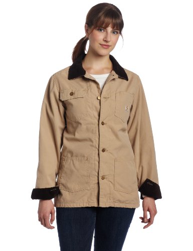 Top Rated !!!! for Carhartt Women's Flannel Lined Chore Coat, Cork, Small