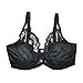La Isla Women's Full Coverage Underwire Non Padded Lace Sheer Minimizer Bra