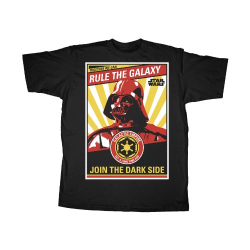 Star Wars Darth Vader Rule The Galaxy Join The Dark Side Mens T-Shirt (3X-Large)