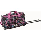 Rockland Luggage Rolling 22 Inch Duffle Bag, Peace, One Size