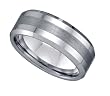 Stunning Mirror and Satin Finished Tungsten Comfort Fit Mens Wedding Band " Size 9 "
