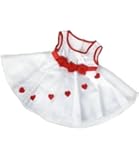 "Adorable Hearts" Dress Outfit Fits Most 14" - 18" Build-a-bear, Vermont Teddy Bears, and Make Your Own Stuffed Animals