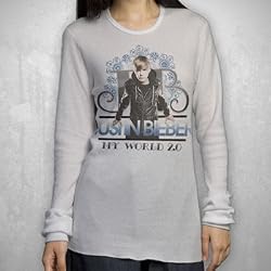 JUSTIN BIEBER SHIRTS - LONG SLEEVE - JUSTIN BIEBER LONG SLEEVE T-SHIRTS - JUSTIN BIEBER TEES - THERMAL LS *ALL NEW!*
