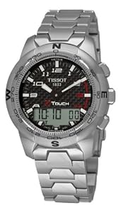 Tissot Men's T0474204420700 T-Touch II Black Chronograph Dial Watch from Tissot