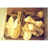 8 pcs of 8 White Rawhide Shoes, 15 pcs of 4-1 2 Pressed Rawhide Bones, 5 pcs of 6-7 White... by 
