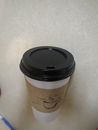 black Dome Lid for 10-16 oz PerfecTouch Cups and 12-20 oz Paper Hot Cups, (10 Packs of 100)