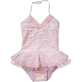 Isobella & Cloe Swimwear. One piece girl's bathingsuit Light Pink Celeste. (2T-10)