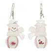 Cincinnati Reds MLB Snowman Baseball Earrings (1")
