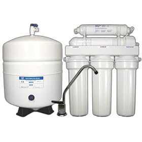 5 Stage Reverse Osmosis Water Filter System With Storage Tank Removes Fluoride