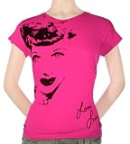 Women's: I Love Lucy - Face Specialty Products T-Shirt, M - Hot Pink