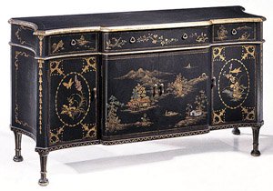Painted Chinoiserie Credenza