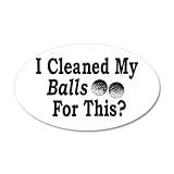38.5x24.5O Wall Vinyl Sticker Golf Humor I Cleaned My Balls For This