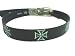 Black Snap Belt with Punk Rock Iron Cross Chopper Design