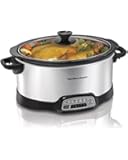 Hamilton Beach 33473 Programmable Slow Cooker, 7-Quart, Silver