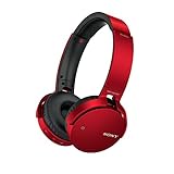 Sony MDRXB650BT/R Extra Bass Bluetooth Headphones, Red