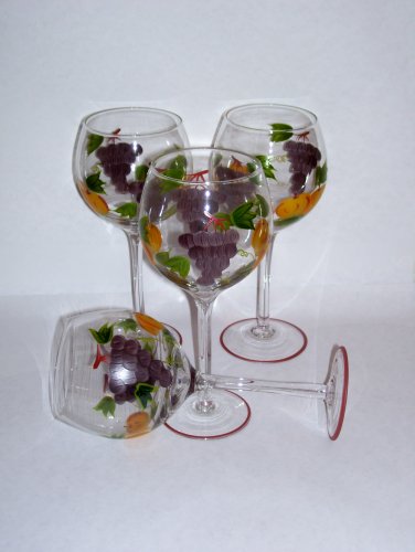 The Mediterranean Collection-Set of 4 Wine Glasses