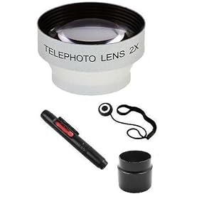 SAVEoN Lens Filter Kit includes 72mm 2x Digital Telephoto Professional Series Lens + Lens Cleaning Pen + Lens Cap Keeper + Tube Adapter for Sony H9