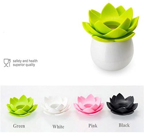 Lotus Flower Cotton Bud Holder Toothpick Case Cotton Swab Box Vase Decor