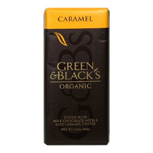 Green & Black's Organic Milk Chocolate Bar, Caramel, 3.5-Ounce Bars (Pack of 10) by Green & Black