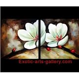 Original Feng Shui Abstract Art Yin Yang Flower Oil Painting 66