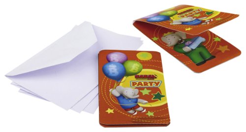 Imagen 2 de BABAR - Invitación de Cumpleaños tarjetas + 6 sobres + 72 Regalos para invitados