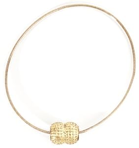 Double Ball Bead Necklace: Gold