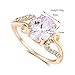 QZ Fashion 18k Gold Crystal Big Wedding Ring for Women