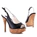 Damen Schuhe, PUMPS, HIGH HEELS PLATEAU, 168-05, Synthetik in hochwertiger Leder Optik