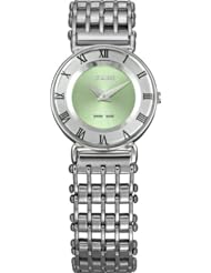 Jowissa Womens J2.021.S Roma Pastell Stainless Steel Green Dial Roman Numeral Watch