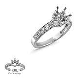 0.91 CT TW DIAMOND ANTIQUE STYLE ENGAGEMENT RING SETTING MADE IN PLATINUM