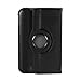 GMYLE(R) Black 360 Degree Rotating PU Leather Folio Stand Case Cover for Nook HD 7 inches Barnes & Noble e-Book Reader Tablet (Multi Angle- Vertical/Horizontal and Wake up Sleep Function)