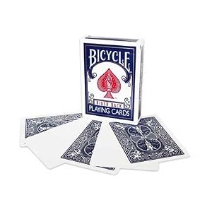 Magic Makers Bicycle Blank Face Blue Back Deck by 