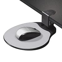 Kelly Computer Supply Clamp On Mouse Platform, 7-3/4w x 8d x 1/2h, Black (10405)