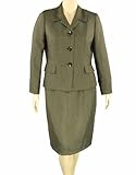 Evan Picone 2 Piece Grande Affair Skirt Suit Black/Brown 16