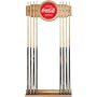 Trademark Coca Cola Vintage two-piece Wood and Mirror Wall Cue Rack