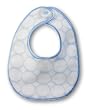 SwaddleDesigns Organic Cotton Bitty Bib - Pastel Blue Mod Circles on Ivory