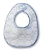 SwaddleDesigns Organic Cotton Bitty Bib - Pastel Blue Mod Circles on Ivory