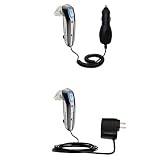 Essential Kit for the Plantronics Discovery 650E - includes Car and Wall Charger with Rapid Charge Technology - Gomadic Brand w/ TipExchange Technology