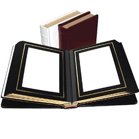 Click here to buy Adorama Classic Photo Album, Burgundy Leather Cover with Library Bound Black Pages, Holds... by Adorama.
