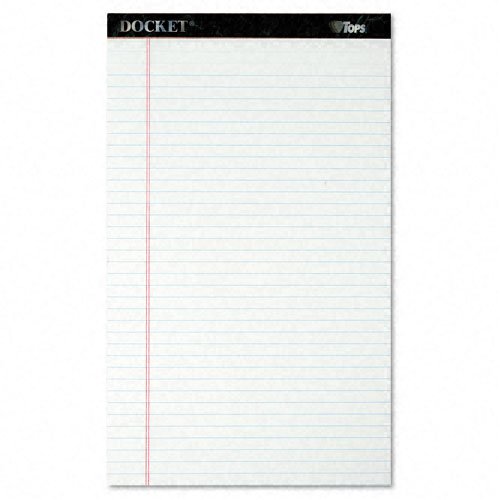 Notepad,Legal Ruled,50 Sheets,8-1/2 quot;x14 quot;,12/PK,White